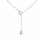 Lani sterling silver 70cm lariat necklace with Australian Paspaley Broome pearl